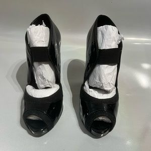 Little Black Pumps With Strap by BCBGMAXAZRIA